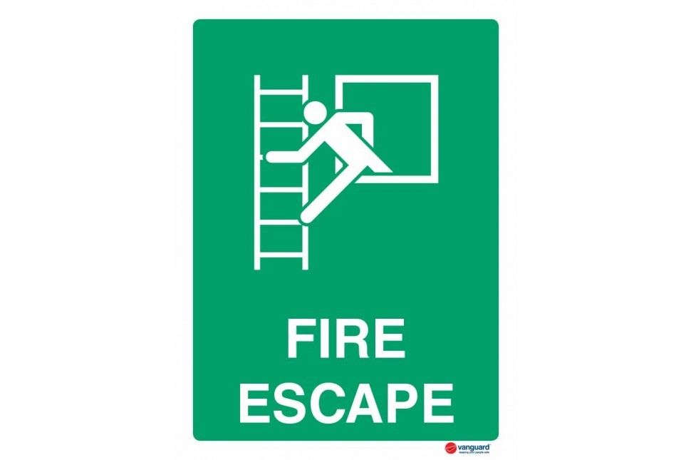 ACM Emergency Sign Fire Escape Vanguard NZ