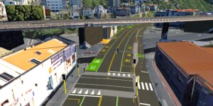 New traffic signals and pedestrian crossing by Hirepool and SH1 overbridge