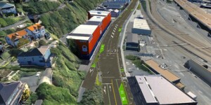 New signalised intersection at Tinakori Road/Hutt Road/Thorndon Quay. IMAGE: WCC